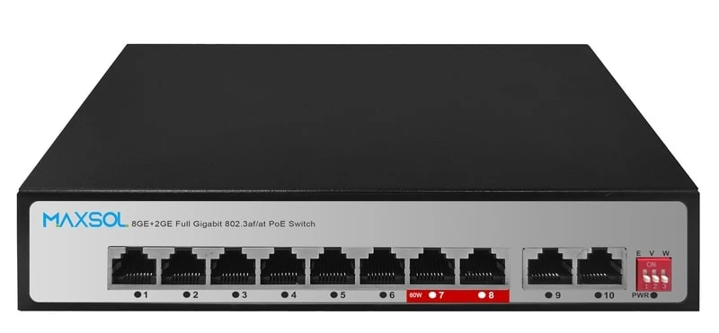 Maxsol PS1802G unmanaged eight-port Gigabit PoE switch