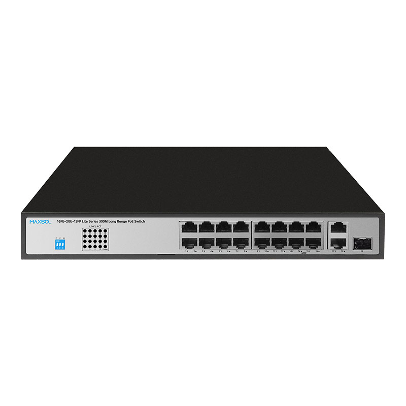 16FE+2GE+1GF Uplink Lite Series 300M 200W Long Range PoE Switch